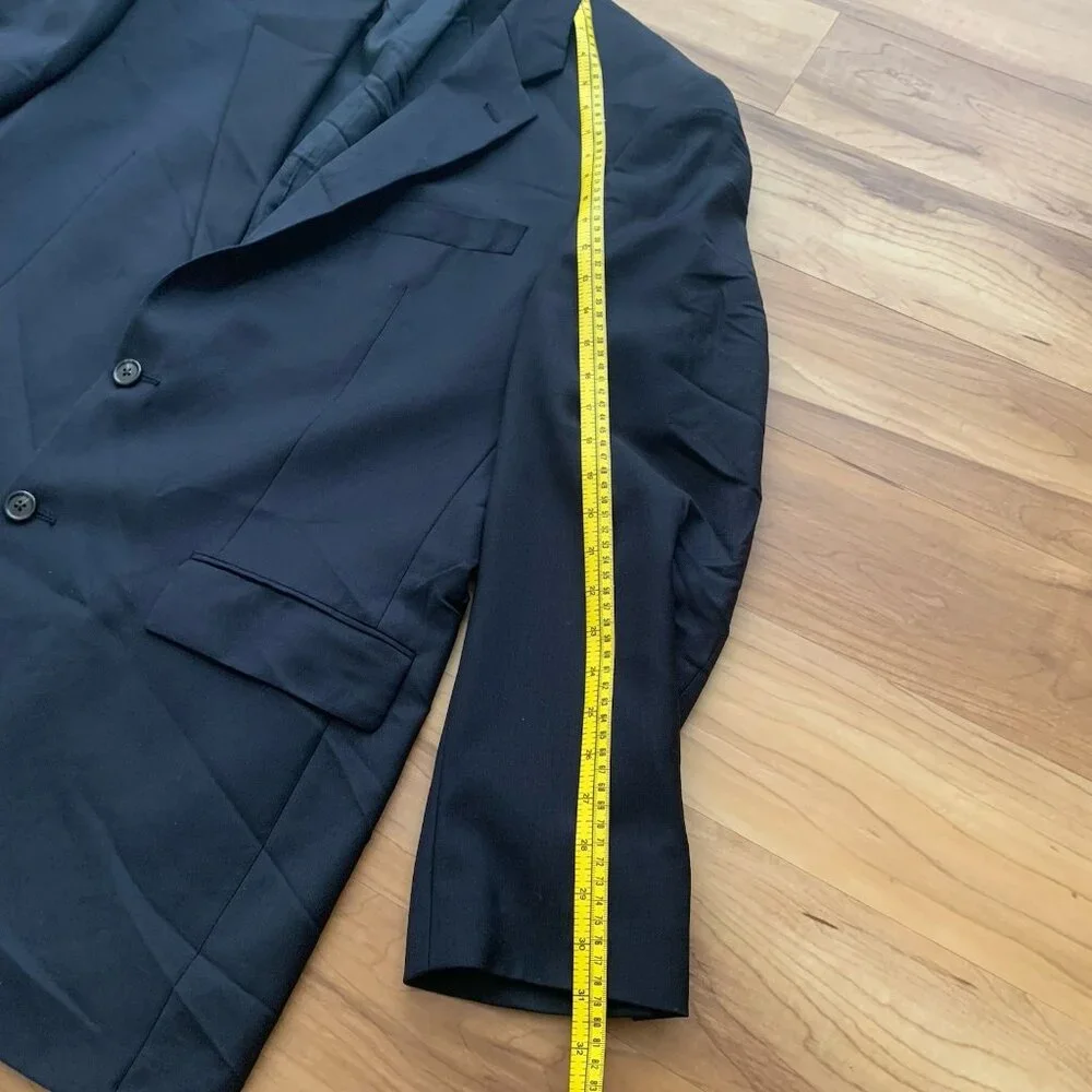 Lauren Ralph Lauren Wool 2 Button Blazer Sport Coat Jacket 42 L Midnight Blue